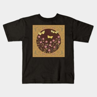 Butterflies & Blooms - Gold Kids T-Shirt